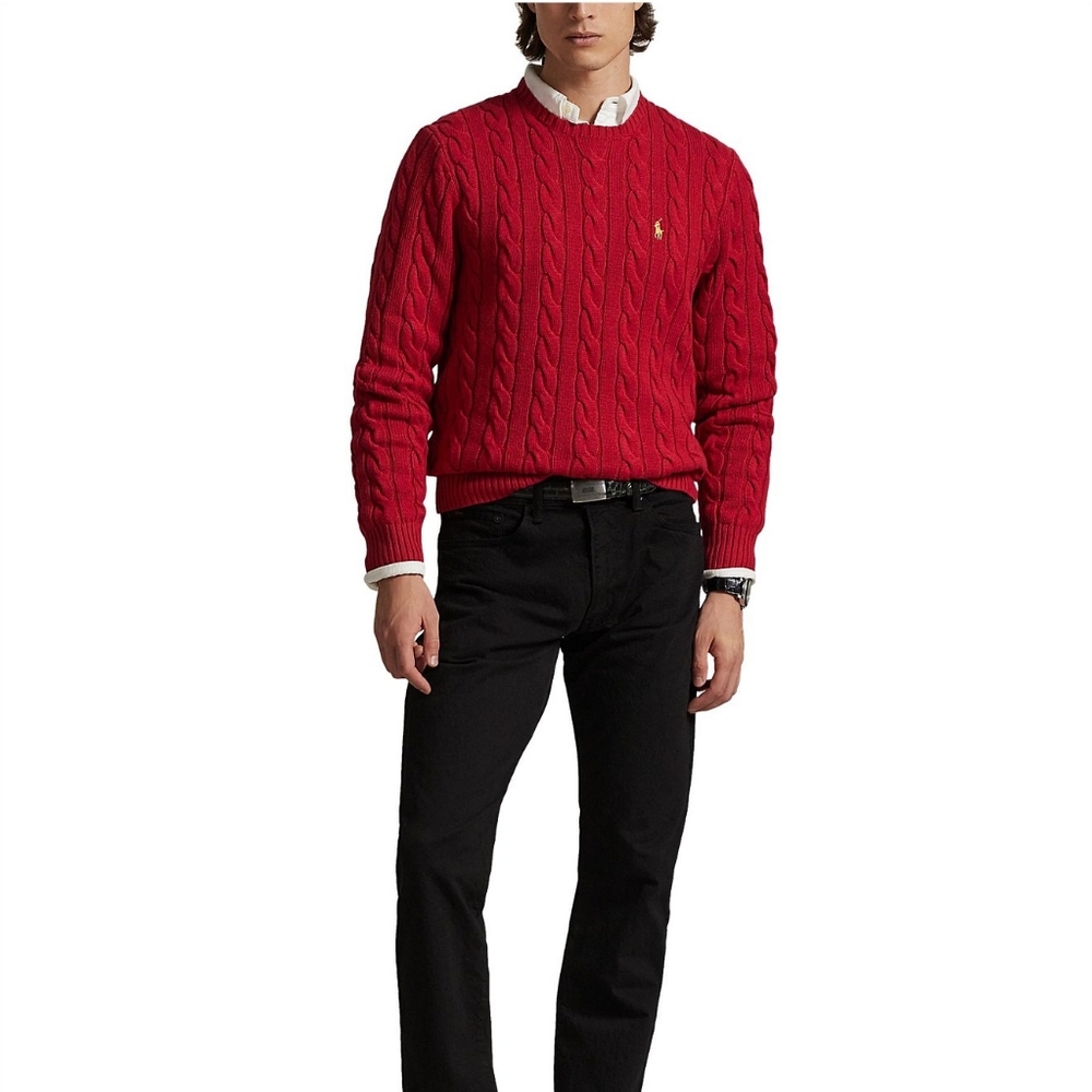 POLO RALPH LAUREN | Red Lunar New Year Cable Knit Sweater – Men’s Medium